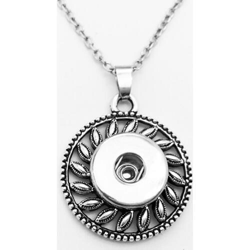 NEW whirl sun snap button jewelry Necklace pendant NE7567 fit 18mm 20mm snaps BOBOSGIRL