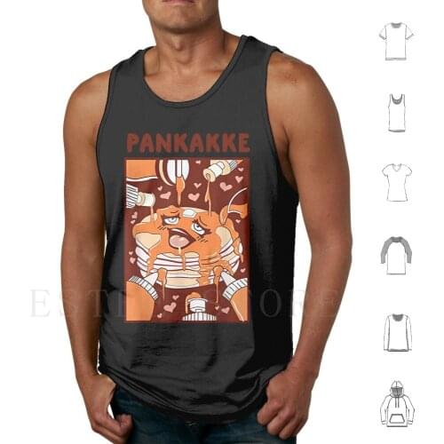 Pankakke-Ecchi-Food-Hentai-Funny-Cake-Cupkakke-Match Tank Tops Vest Funny Japanese Cake Food Novelty Taiyaki Ice Cream