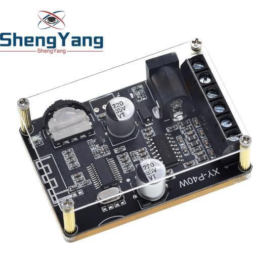 Bluetooth 5.0 stereo audio power amplifier board 40Wx2 Bluetooth receiver DC 12/24V supply XY-P40W