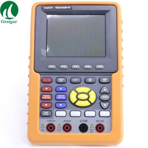 Handheld HDS3102M-N Digital Storage Oscilloscope Scopemeter Multimeter Dual Digital Storage Real Time Sampling Rate:1GSa/S