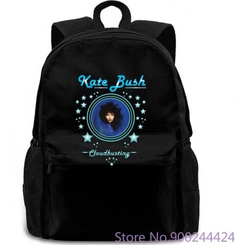 KATE BUSH BLACK CREW NECK Colour Printed women men backpack laptop travel school adult student