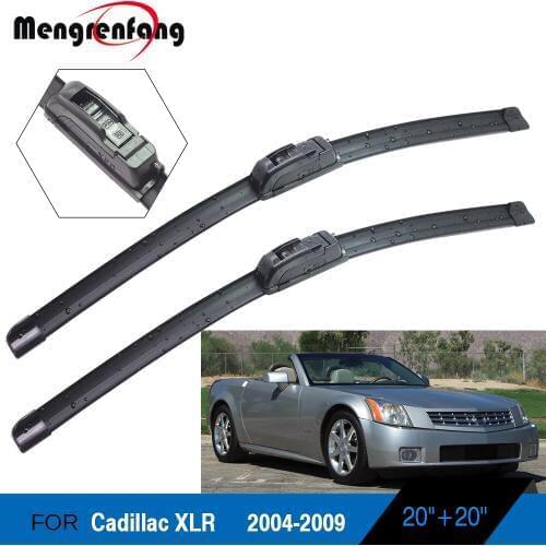 For Cadillac XLR Car Accessories Front Windscreen Wiper Blades Soft Rubber Wiper J Hook Arms 2004 2005 2006 2007 2008 2009