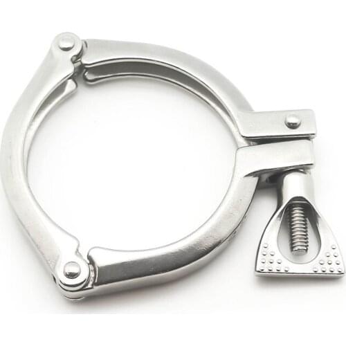 Heavy Duty Clamp SS304 single Pin Clamp with Silicone gaskeT tri Clover Fitting