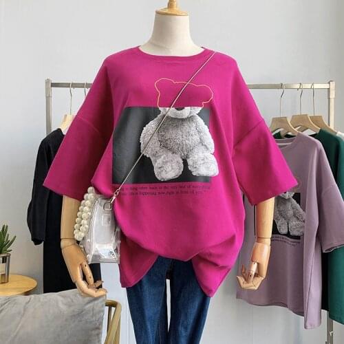 2020 Autumn Winter Cotton T Shirt Women Thickening Oversized Tee Tops Female Warm Graphic T-shirts Short Sleeve