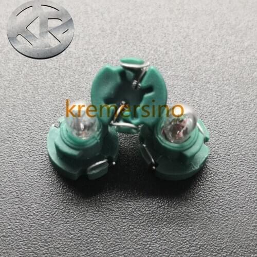 10pcs T3 Bulbs Lamps for Audi Honda Toyota Nissan Mitsubishi Dashboard Instrument 14V 0.56W green Plum blossom Base