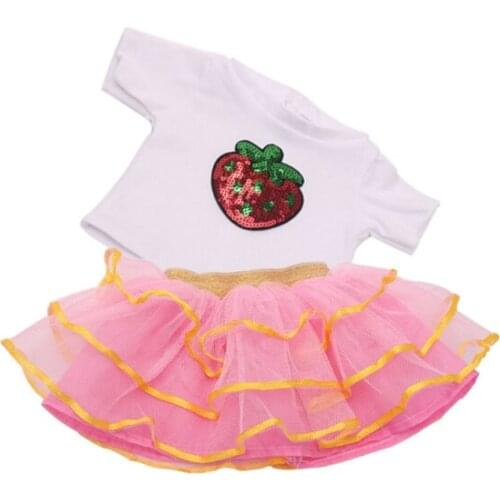 18inch Girl Doll Clothes Shirt Tutu lace dress for 43cm Baby Doll Dress Baby Girl Gifts