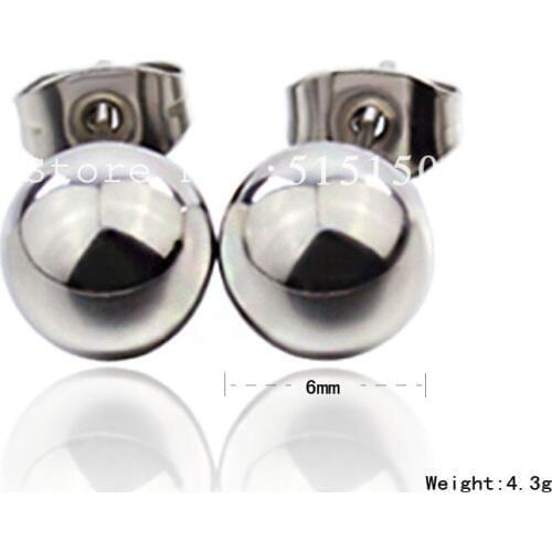2015 Fashion Jewelry Womens Trendy Silver Color 316L Stainless Steel Earrings Classic Gift Free Shipping Wholesale