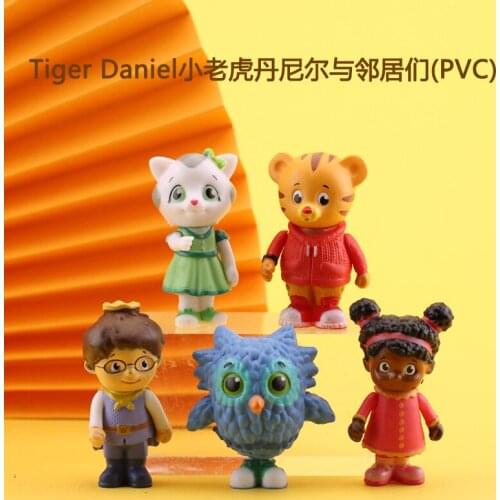 5pcs/lot Daniel Tigers Neighborhood Figure Toy Daniel Tiger Katerina Kittycat O the Owl Miss Elaina Prince Wednesday Model Doll
