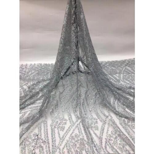 5yards/bag Sequins embroidered diagonal stripe patterns fashion fabric used in wedding dress design XX512