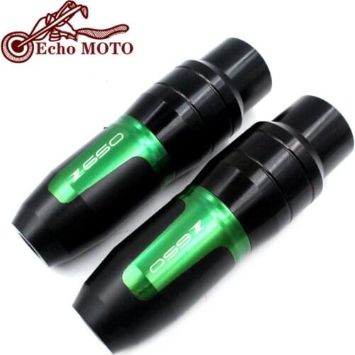 For KAWASAKI Z650 Z 650 2017 2018 2019 2020 Motorcycle CNC Aluminum Frame Crash Pads Exhaust Sliders Crash Protector With logo