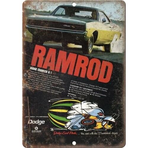 Dodge Ramrod Charger R/T Auto Tin Sign art wall decoration,vintage aluminum retro metal sign,iron painting