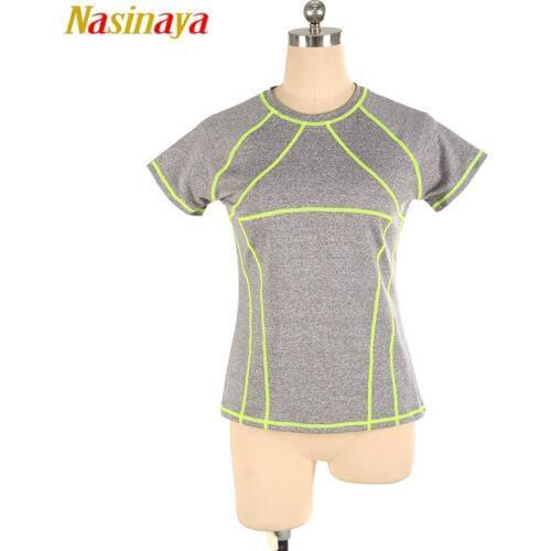 Customized Figure Skating T shirt Tops for Girl Women Training Competition Patinaje Ice Skating Gymnastic 74
