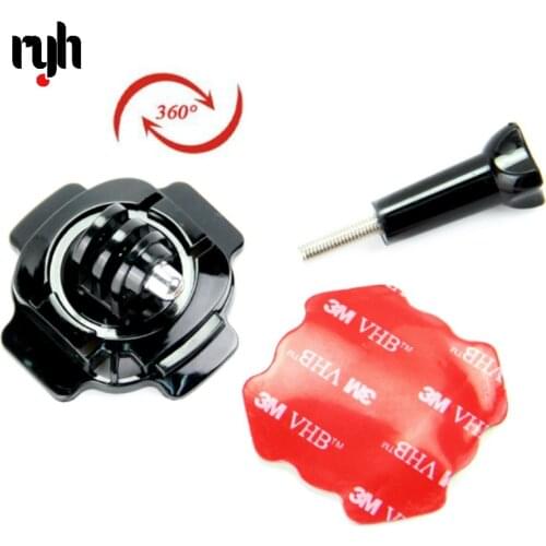 360 Motorcycle Helmet Rotary Adhesive Base Mounts for GoPro 9 8 7 6 5 Session SJ4000 Xiaomi Yi 4K Eken Action Camera Accessories