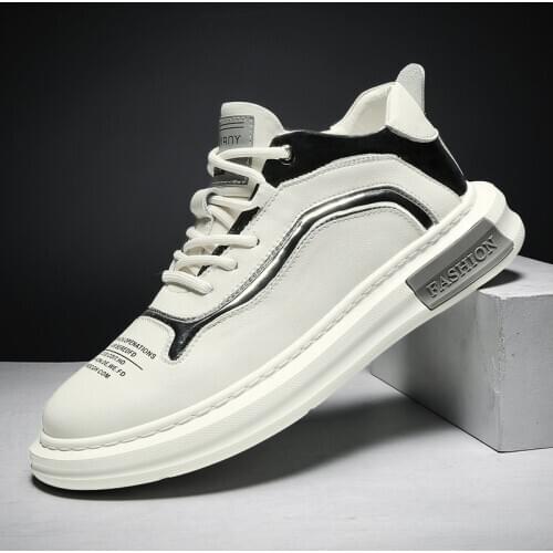 Shinny Collar Flats Men Casual Shoes Printing Microfiber Men Shoe Welt Stitching Man Sneakers Shoes Canvas Trendy Vulcanize