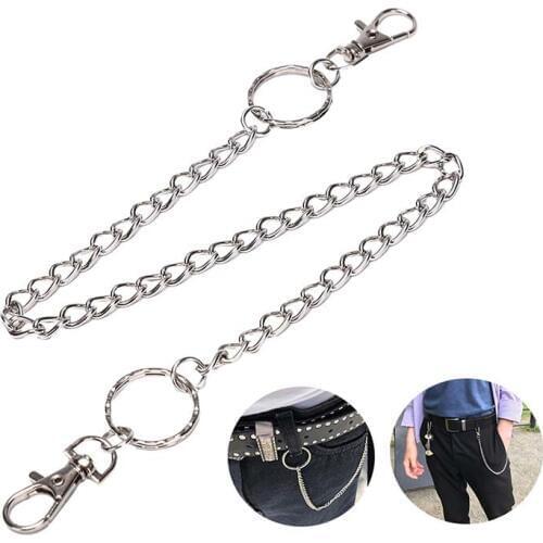 Fashion Punk Hip-hop Trendy Belt Key Chain Waist Pants Chain Jeans Long Silver Color Metal Clothing Accessories Jewelry