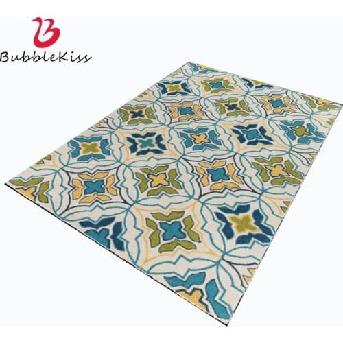 Bubble Kiss Fashion Nordic Style Carpets For Living Room Bedroom Decor Rug Blue Green Geometric Pattern Carpets Home Floor Rugs