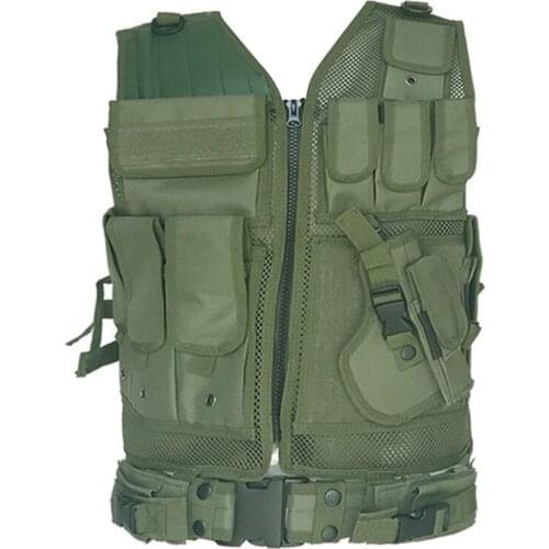Adjustable Tactical Vest Hunting Accessories Men Army CS Hunting Camouflage Vests Airsoft Paintball Vests Molle Combat Assault