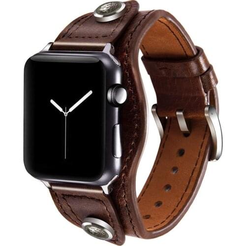 Pulseira for apple watch 44mm 42mm Series 5 4 3 band Genuine leather correa for iwatch bands 40mm 38mm strap Bracelet Serie 2