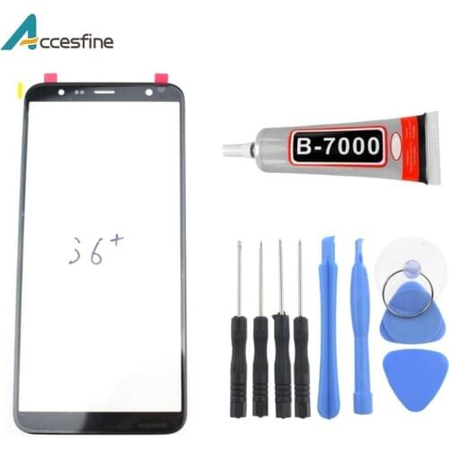 Replacement LCD Display Touch Screen Front Glass lens For Samsung Galaxy J4 J6 Plus 2018 Outer Glass Panel Repair&B7000 Glue