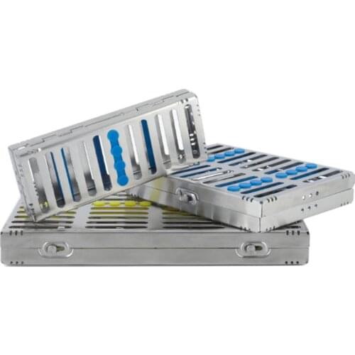 Dental Instrument Box Stainless Steel Instrument Box 5/10/20 Sticks Instrument Sterilization Box Instrument Cassette