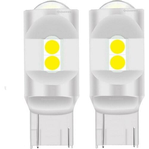 2Pcs 2019 NEW T10 W5W WY5W 501 2825 Ceramic Super Bright 3030 LED Wedge Turn Side Lamps Car Reading Dome Light Auto Parking Bulb