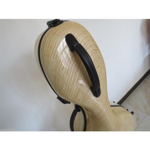 Strong flames 4/4 cello fiberglass cello hard case with wheells