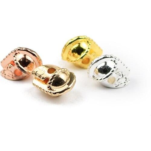 ZHBES 8x12mm Gold Silvers Natural Stone Helmet Hematite Spacer Charms Loose Beads For DIY Jewelry Making Bracelet Accessories