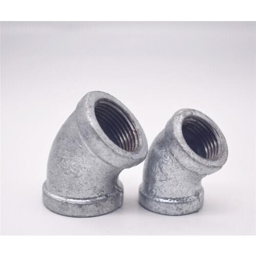 10PCS/LOT . DN15 Galvanized Wire Connector Inner Elbow Pipe Fittings Elbow 45 Degree
