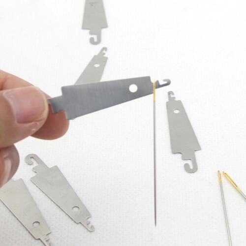 10 pcs Steel Hook needle threader help for hand sew Ribbon embroidery cross x stitching sewing DIY tool craft needlework set