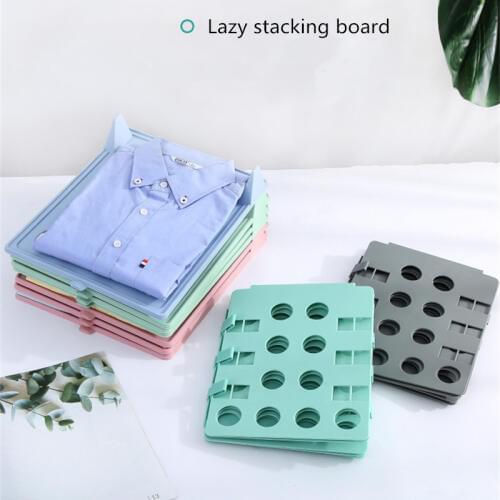 10Pcs Clothes Quick Folding Board Portable Creative Adjustable Wardrobe Shirt Pants Finishing Multifunction Stacking Holders Set