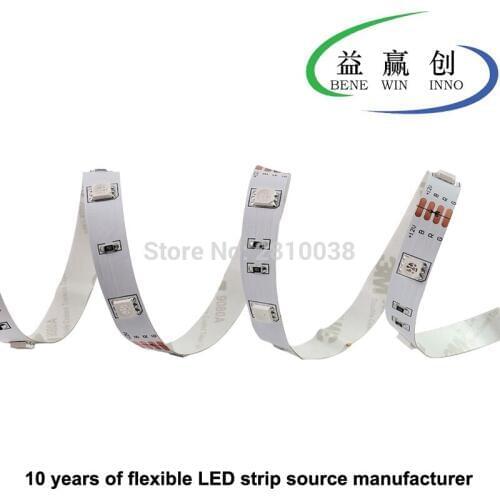 100M/Lot High CRI Ra90 led strip SMD5050 DC 12/24V 8/10mm wide Flexible led strips 60leds/M IP22 led light strip with 14.4W/M