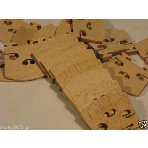 20 pcs violin bridges fine maple laser precise 1/16-4/4