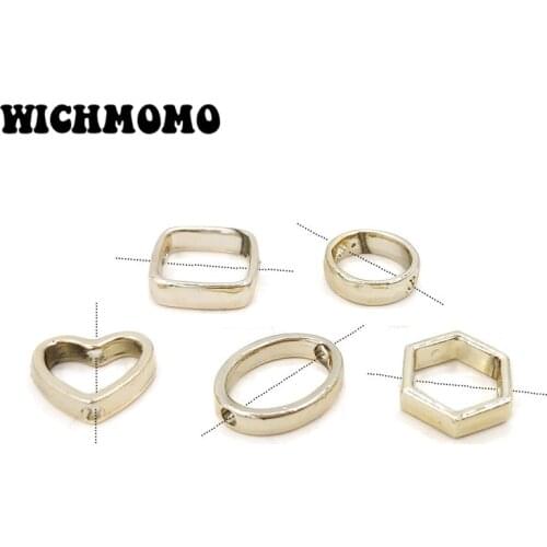2020 New Fashion 12mm 10pieces/bag Zinc Alloy Gold 5 Style Charms Beads Connectors DIY Earrings Pendant Jewelry Accessories