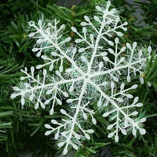 60pcs 6cm Christmas Ornament Snowflake Holiday Party Wedding Decoration Home Decorations