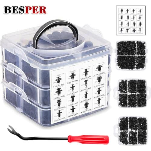 620 / 680 Pcs Car Fastener Clip Mixed Auto Body Push Retainer Pin Rivet Bumper Door Trim Panel Retainer Fastener Kit