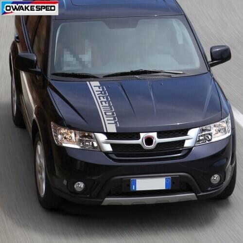 Car Hood Bonnet Stickers For-Fiat Freemont Auto Engine Cover Decor Vinyl Decals Racing Sport Styling Automobile Accessories