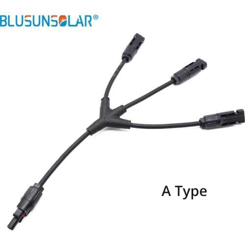 Blusunsolar 3 To 1 Solar Y Branch Connector With 4mm2 Solar Cable MMMF /FFFMTUV Approved For Solar Pv System