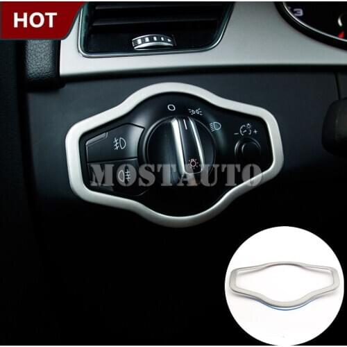 For Audi A5 S5 Interior Headlight Switch Button Cover Trim 2008-2016 1pcs Car Accessories Interior Car Decor Car Trim