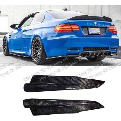 Double Sided Real Carbon Fiber Rear Bumper Lip Side Splitters Spoiler for BMW E92 M3 Coupe E93 M3 Cabriolet 2009 - 2012 Car Styl