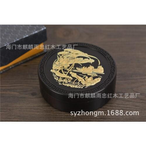 Ebony inlay bone chip embossed jewelry box fine jewelry box box jade bracelets factory direct