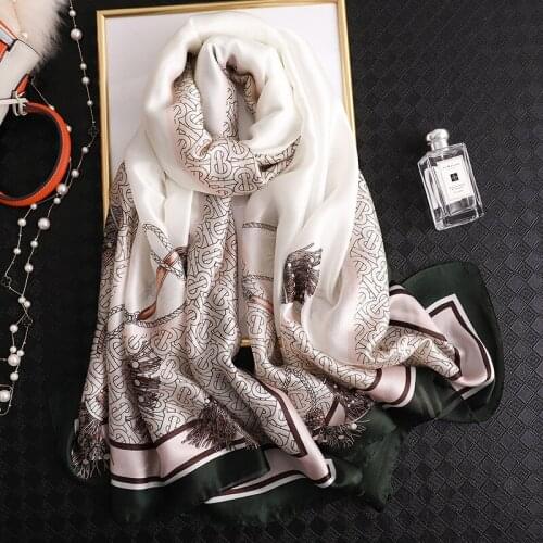 Luxury Brand Women Scarf Summer Silk Scarves Shawls Lady Wraps Soft Pashimina Female Echarpe Designer Beach Stole Bandana