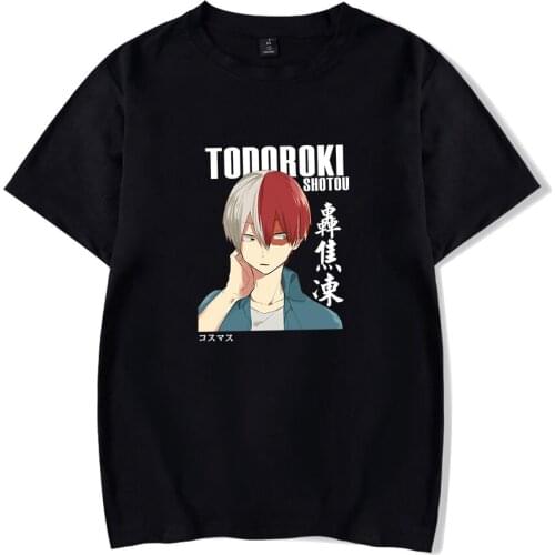 My Hero Academia Shoto Todoroki Print Spring Summer Holiday Street Graffiti Style Men/Women Casual T-shirt Streetwear style
