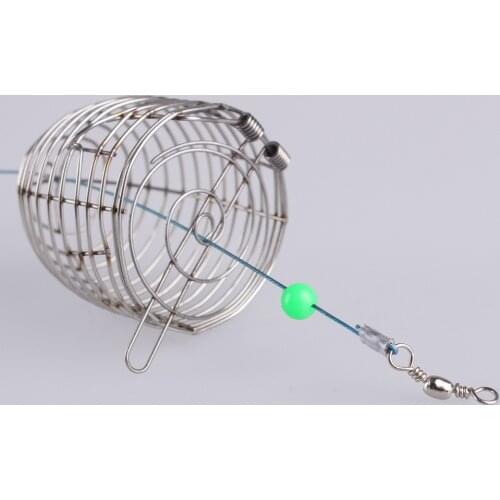 Stainless Steel Nesting Cage Metal Bait Cage Fixed Point Nesting Machine Automatic BottomBait Cage Fishing Gear Fishing Supplies
