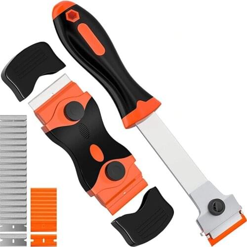 JFBL Hot 2 PCS Razor Blade Scraper Glass Scraper Hob Plastic Blade Scraper Tool for Removing Label, Registration Sticker