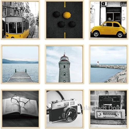 1:6 Dollhouse 4.8*4.8cm Miniature Mural Photo Frame Model for BJD Dollhouse Furniture Accessories