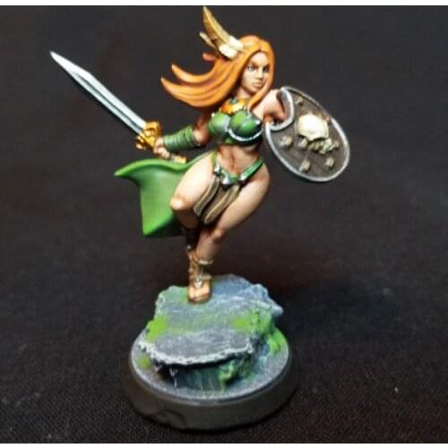 38mm 56mm Resin Model Female Warriors Figure Unpainted RW-178