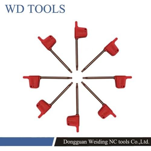 One pack 20pcs of Red Flag Torx T6 T7 T8 T9 T10 T15 T20 Screw wrench Machine Tool Plum wrench red flag wrench pole wrench