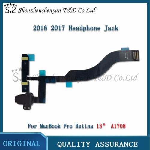 NEW 821-00790-04 for MacBook Retina 13" A1708 Headphone Audio Jack Board Connector with Mic. Cable 2016 2017 Years 821-00790-A