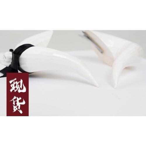 New Type Overlord Albedo Cosplay Horns with Bowknot Head Clip Headwear Cosplay Props Cosplay Accessories Hair Clip Halloween
