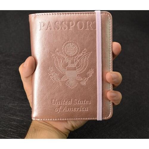 Rfid Blocking USA Passport Cover Women US Passport Holder American Case for Passports Girls Case Passport Wallet